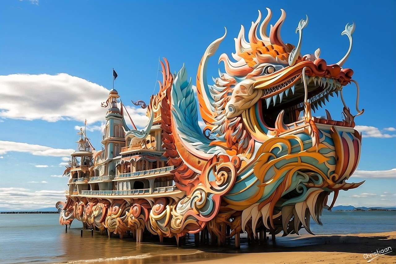 Draak, Schip. legpuzzel online