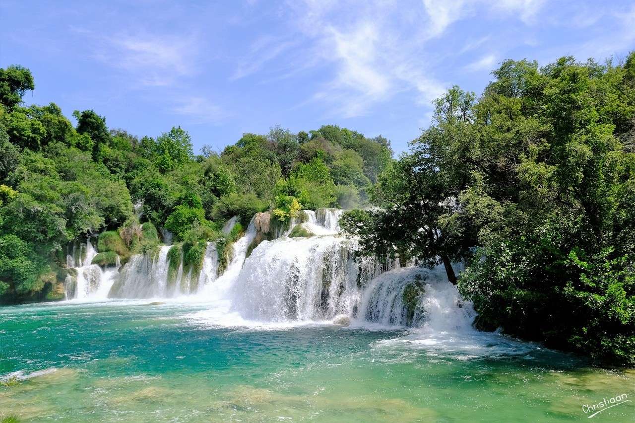 Cascata, fiume, natura. puzzle online