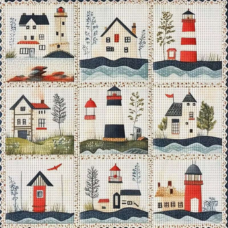 lighthouses and seaside houses jigsaw puzzle online