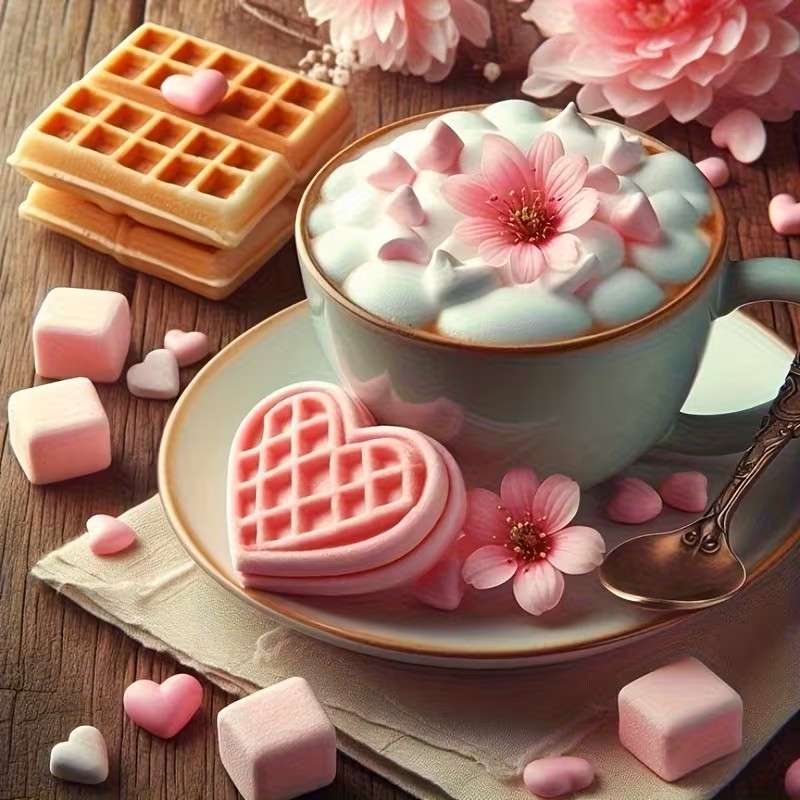 coffee with foam and cookie online puzzle