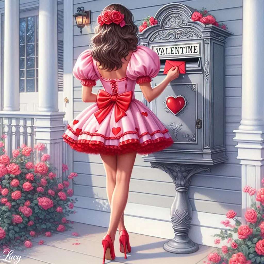 Cassetta postale vintage etichettata VALENTINE puzzle online