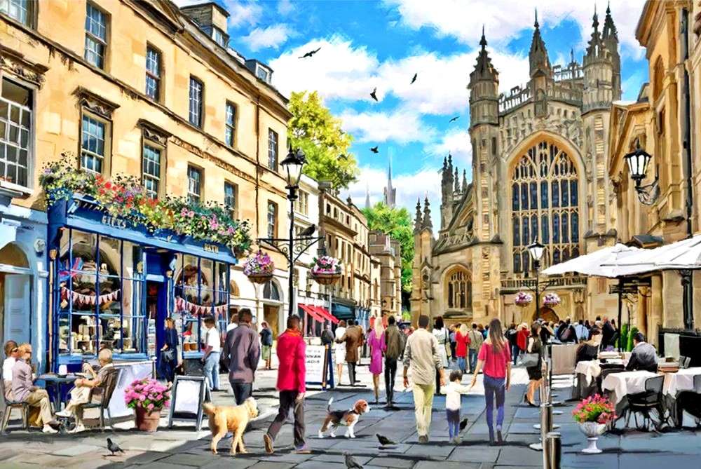 Bellissimo bagno cittadino puzzle online