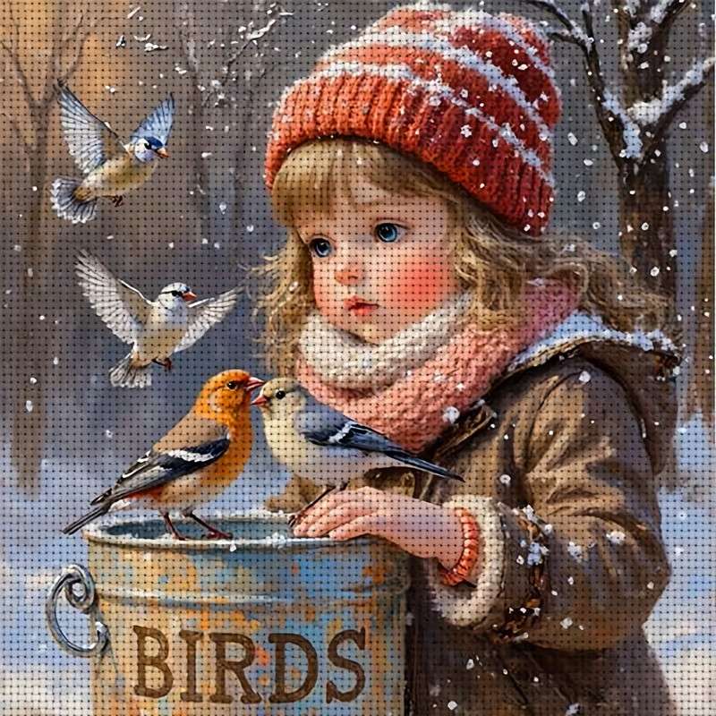 diamo da mangiare agli uccelli in inverno puzzle online