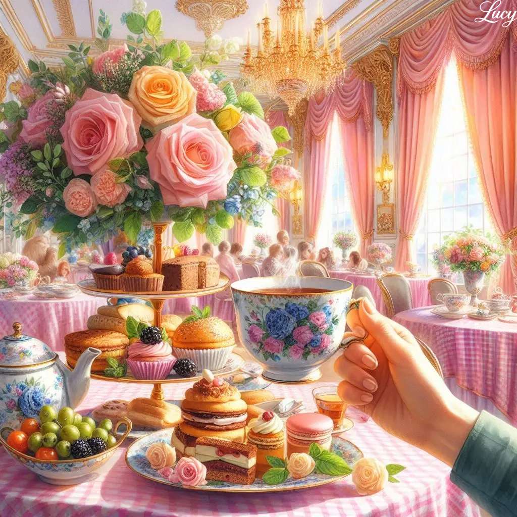 Tè pomeridiano elegante puzzle online