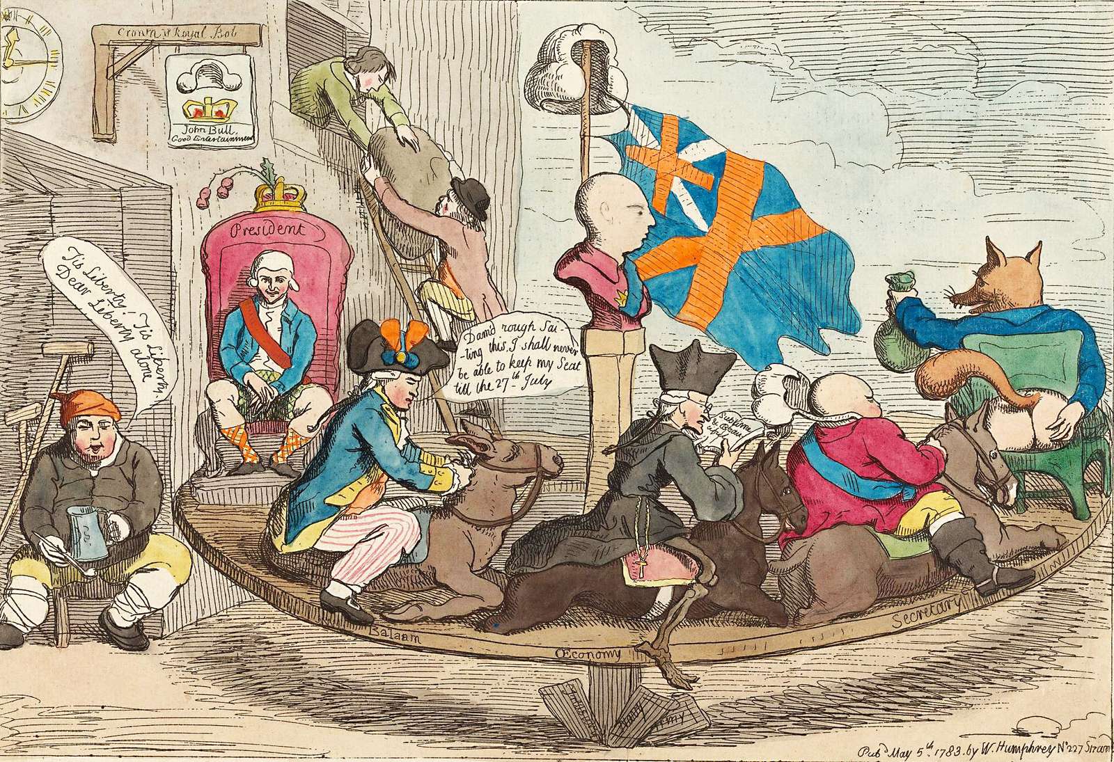 Gillray, J - 1783 - Egy blokk a parókát viselőknek kirakós online