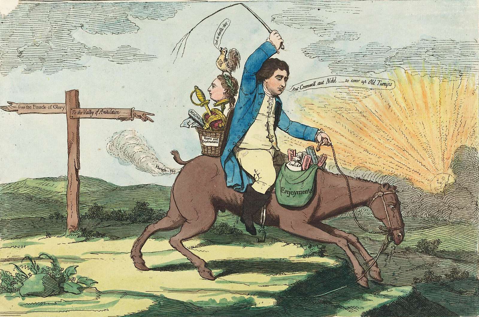 Gillray, J - 1783 - Naplemente a lóködben kirakós online