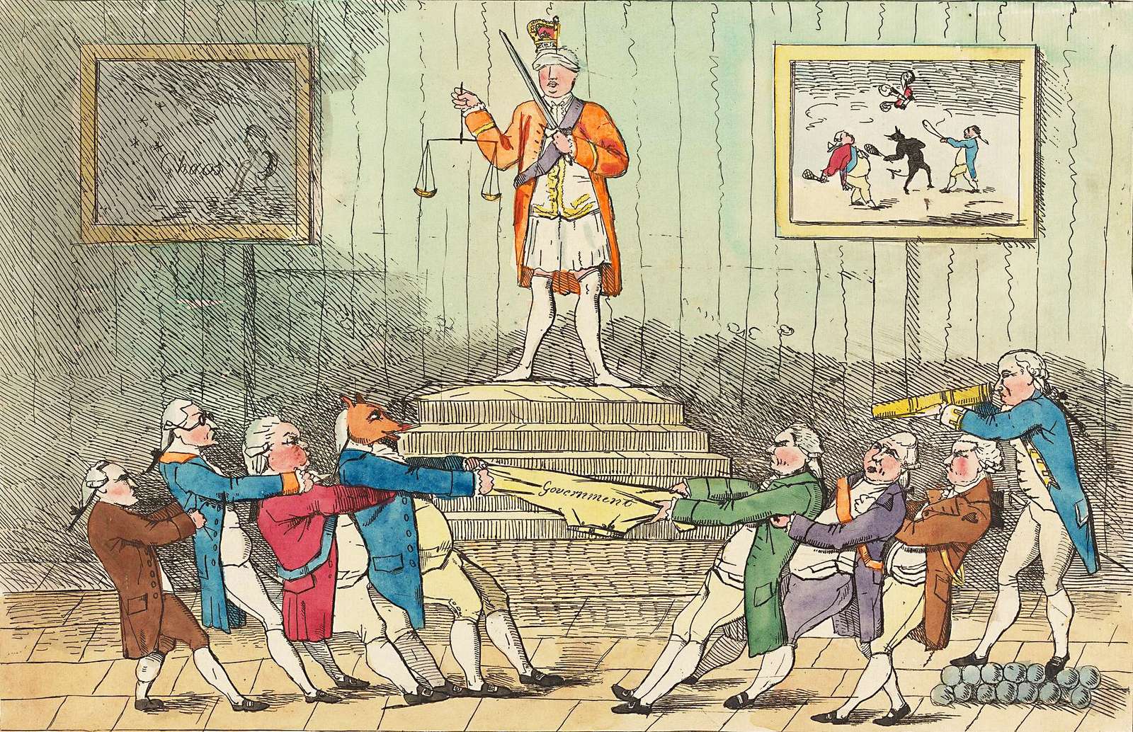 Gillray, J - 1784 - Ki hordja a nadrágot? online puzzle
