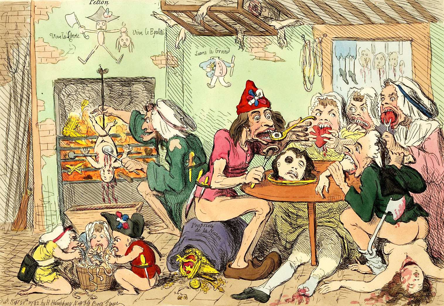 Gillray, J - 1792 - Parisian style dinner online puzzle