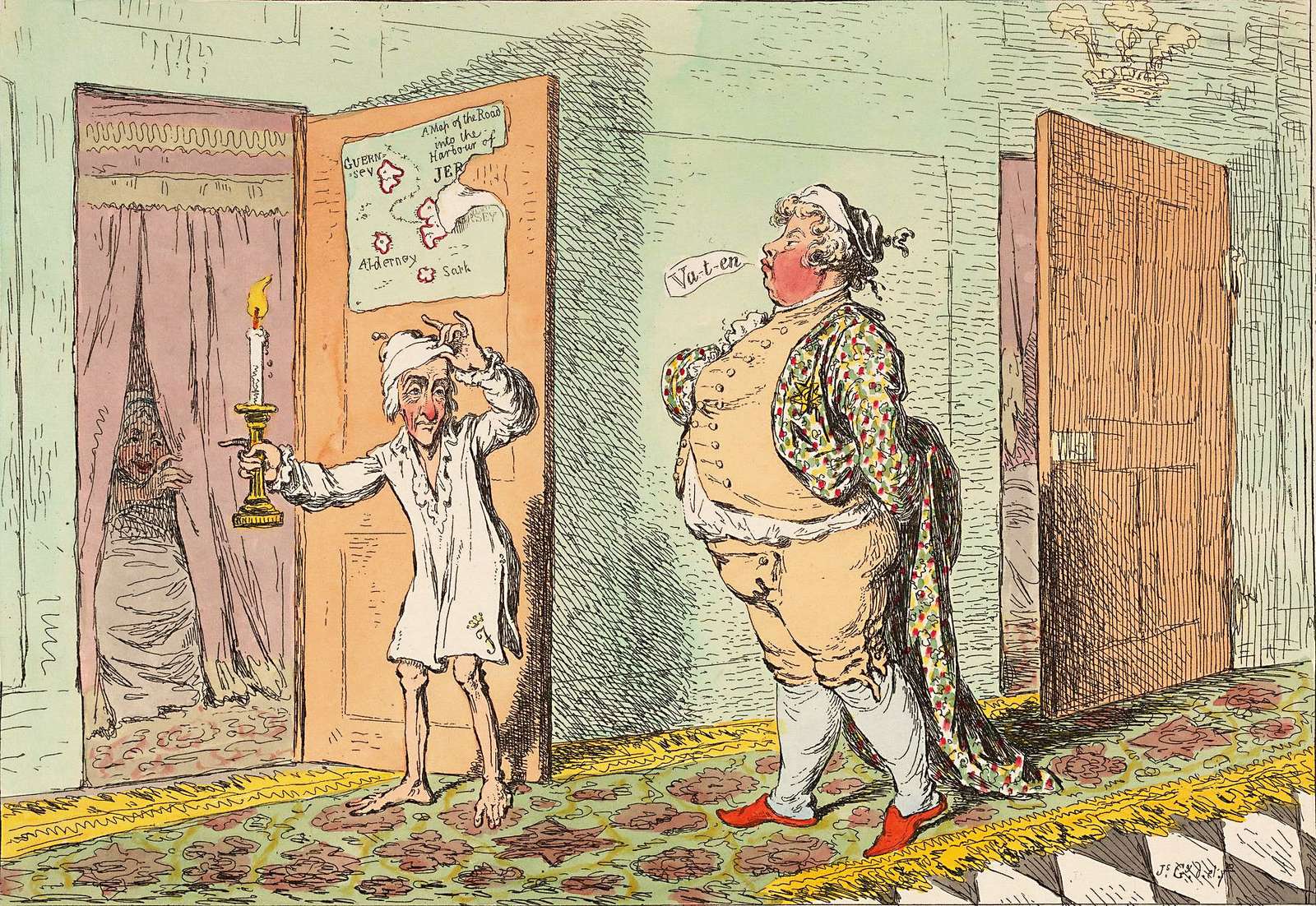 Gillray, J - 1796 - The gentleman retires online puzzle