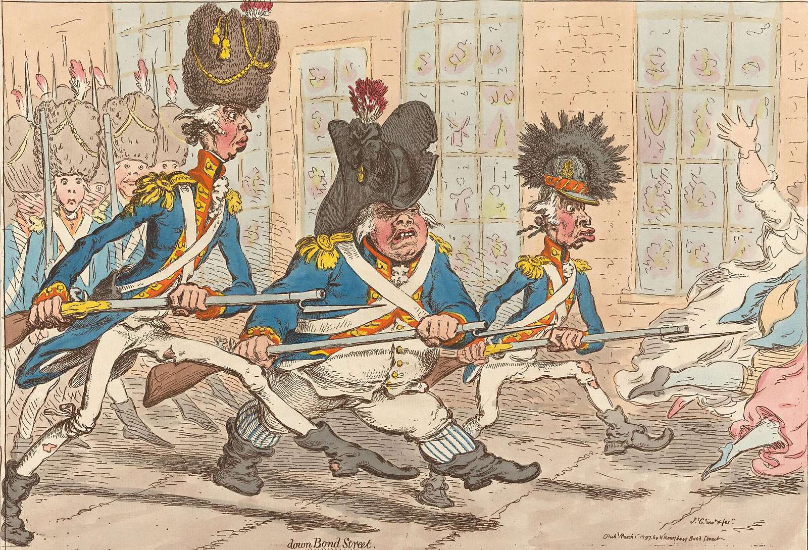 Gillray, J - 1797 - Volunteers clean Hyde Park online puzzle