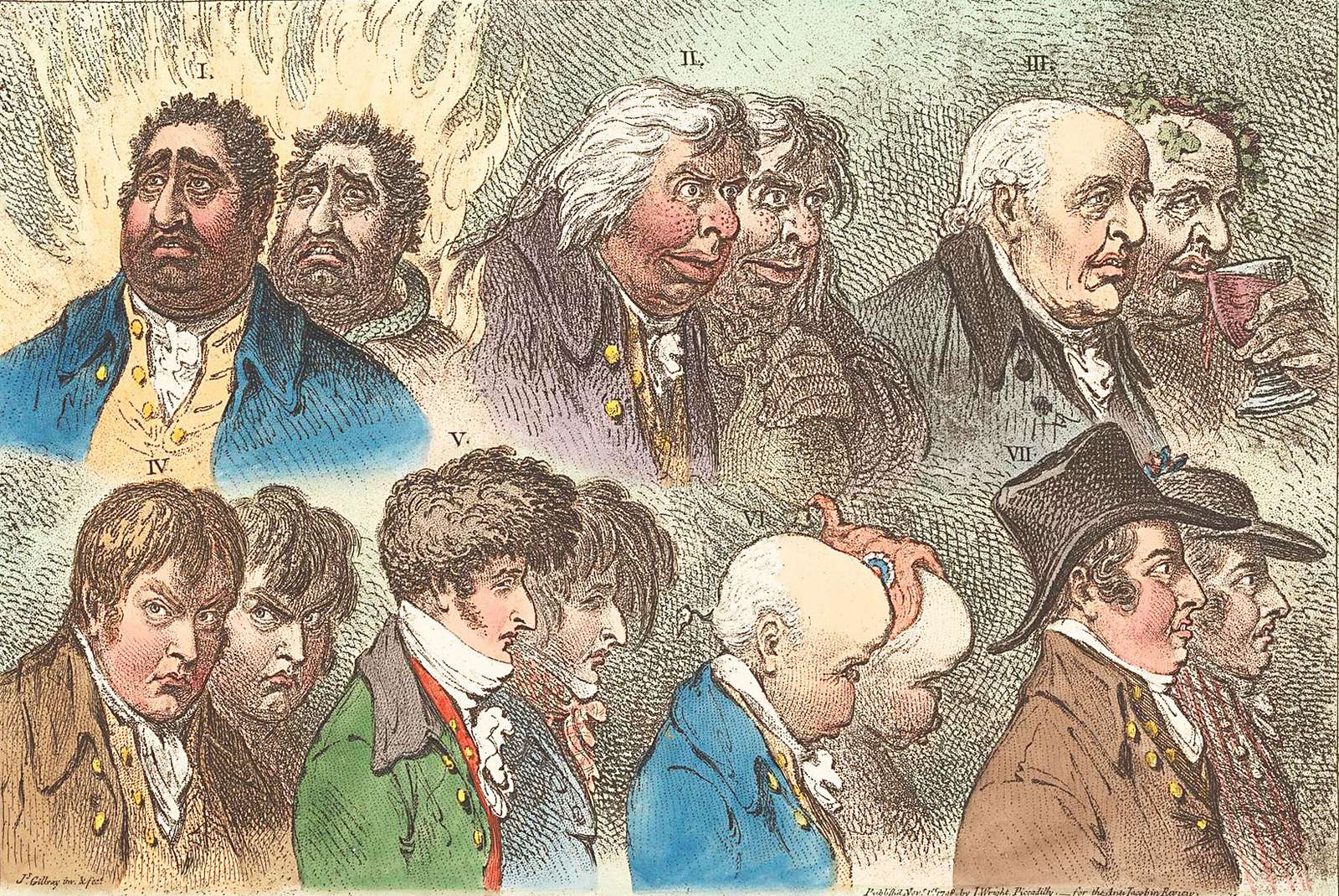 Gillray, J - 1798 - Character doubles jigsaw puzzle online