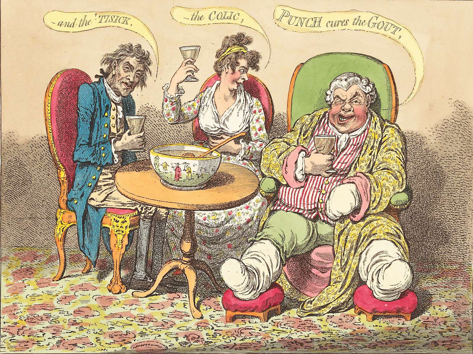 Gillray, J - 1799 - Diese drei heilen die Gicht Puzzlespiel online