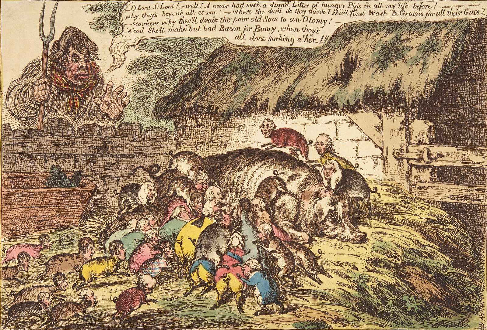 Gillray, J - 1806 - Più suinetti che tettarelle puzzle online