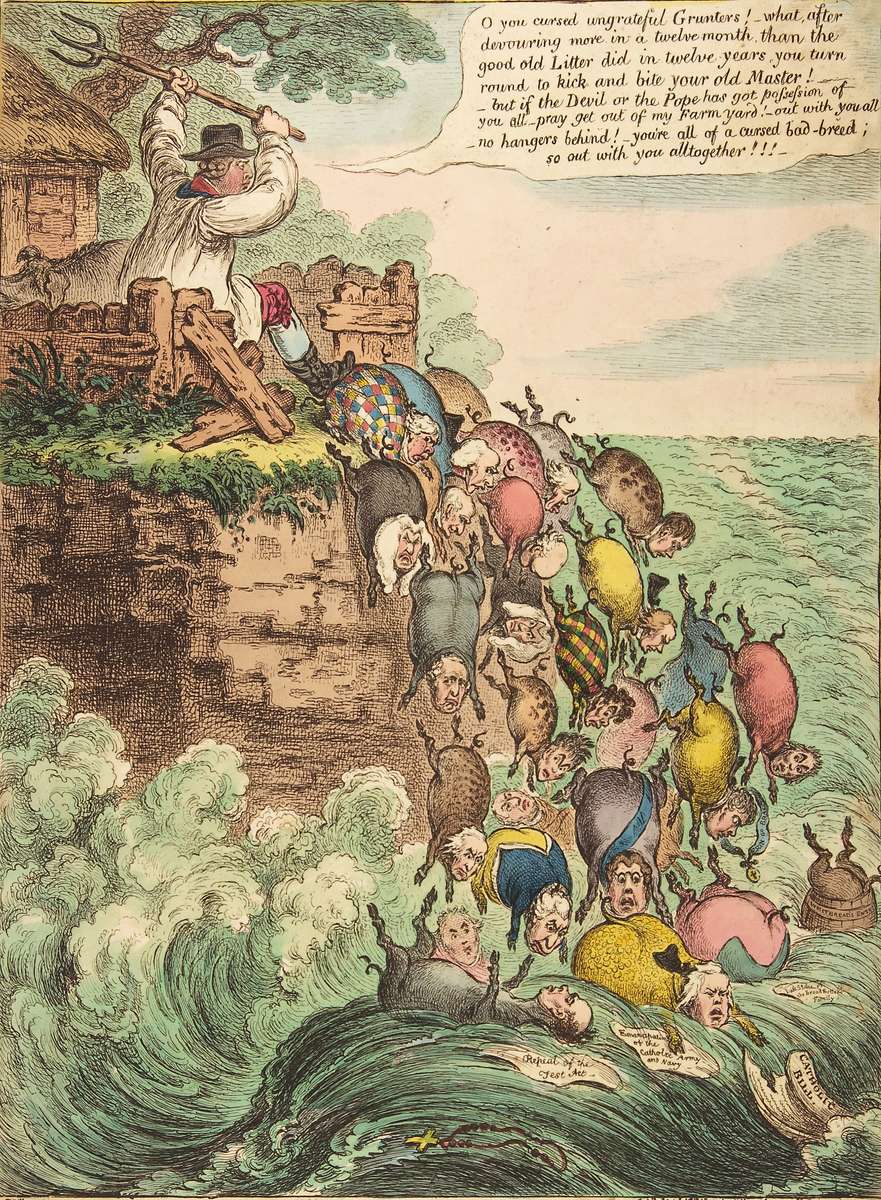 Gillray, J - 1807 - Maiali posseduti puzzle online