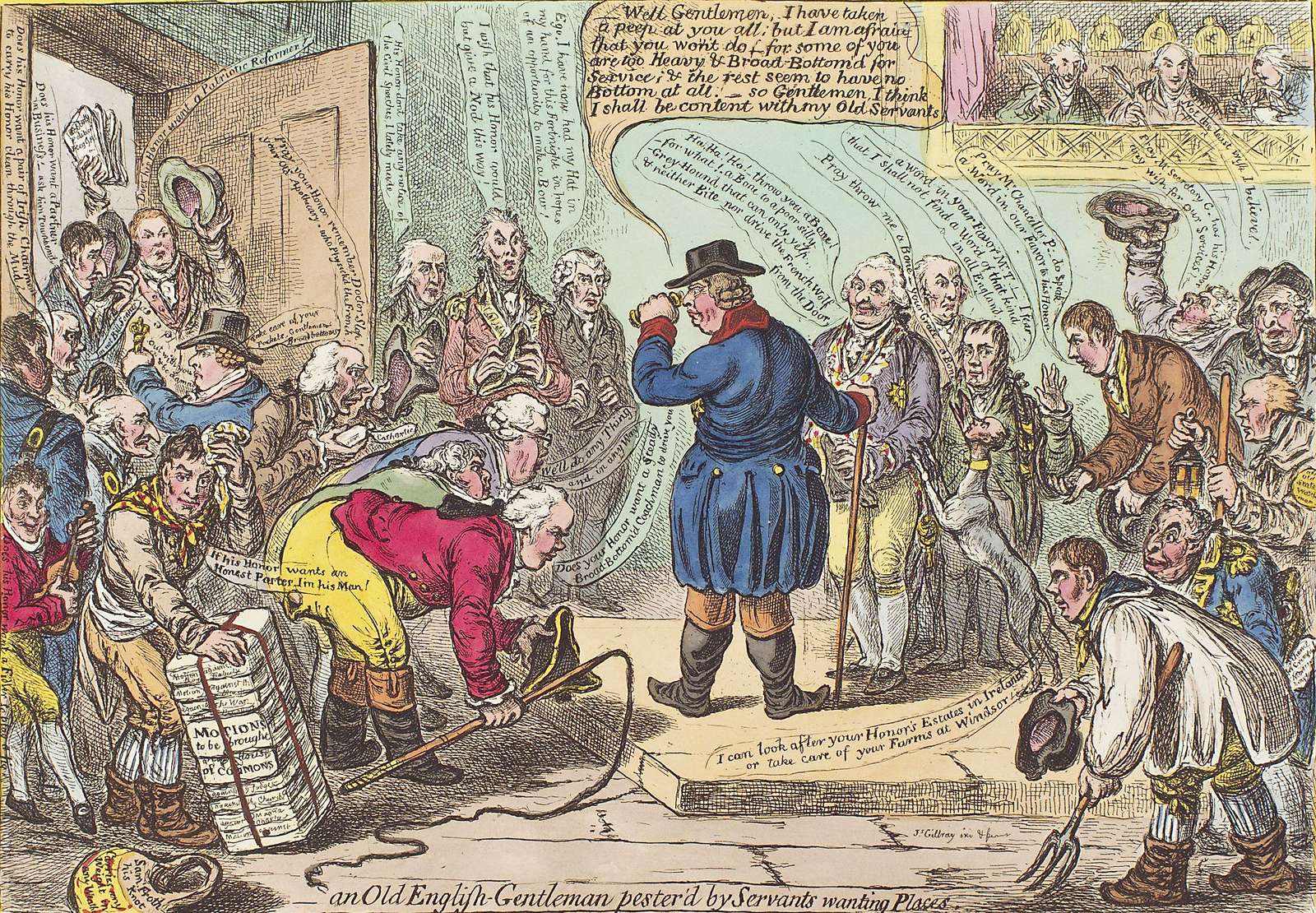 Gillray, J - 1809 - Servi in ​​cerca di lavoro puzzle online
