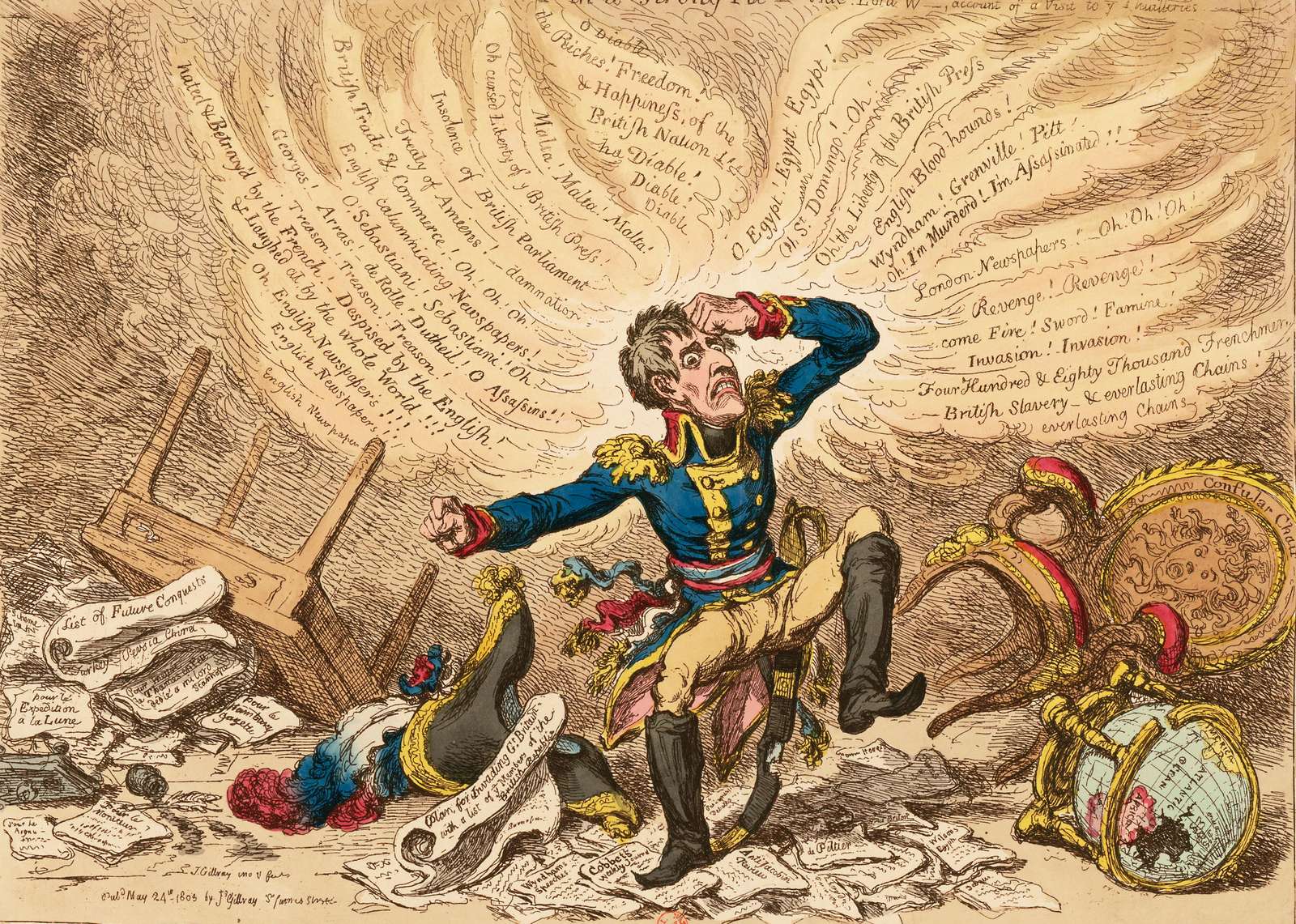 Gillray, J - 1803 - Frenesia maniacale puzzle online