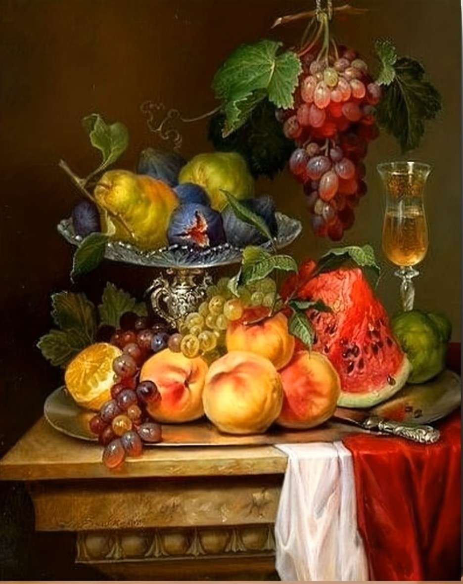 natura morta con frutta puzzle online