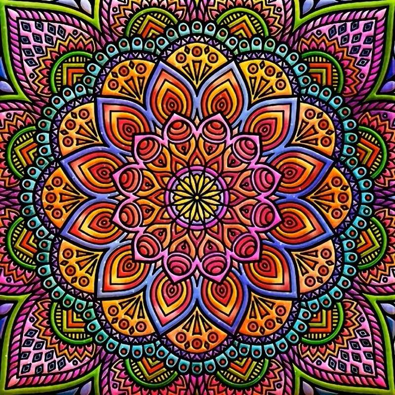 orientalisk mandala pussel på nätet