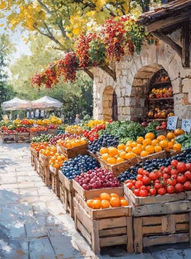 stand di verdure al mercato puzzle online