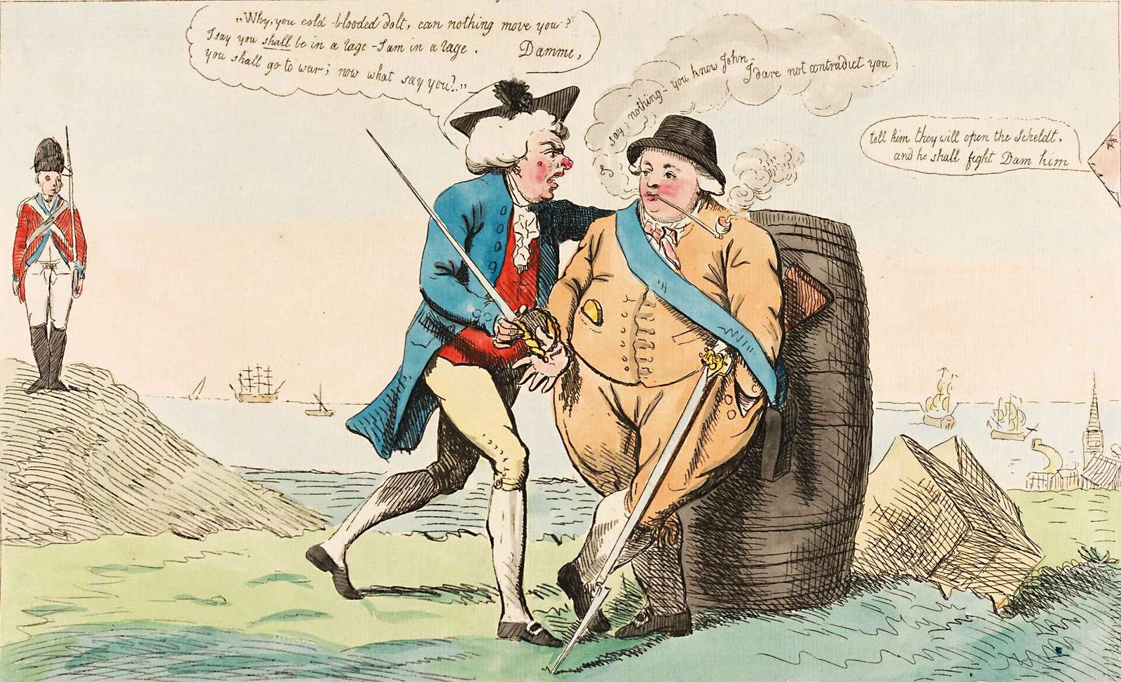 Cruikshank, R - 1793 - John Bull in a rage jigsaw puzzle online