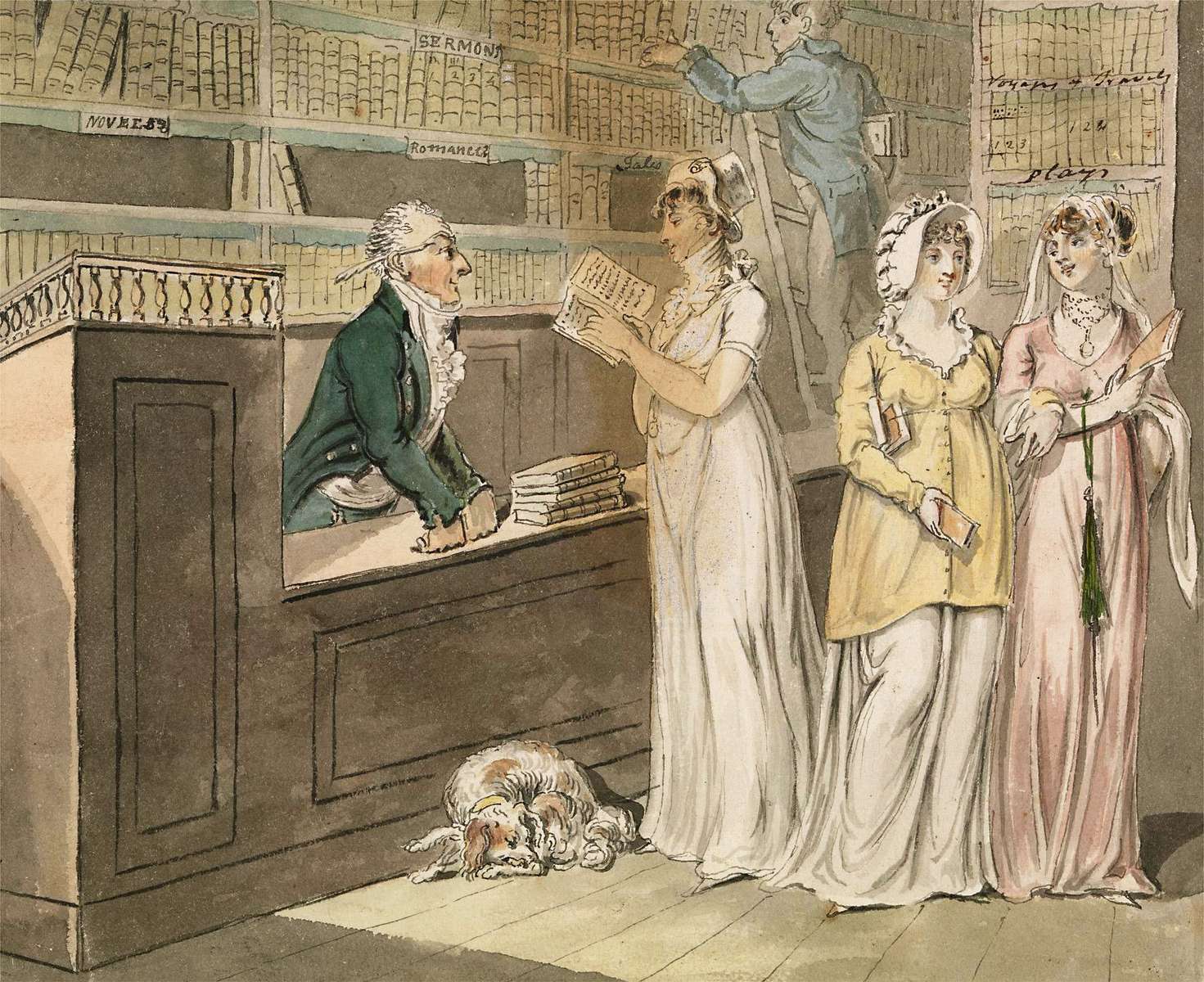 Cruikshank, R - 1801 - Utlåningsbiblioteket pussel på nätet