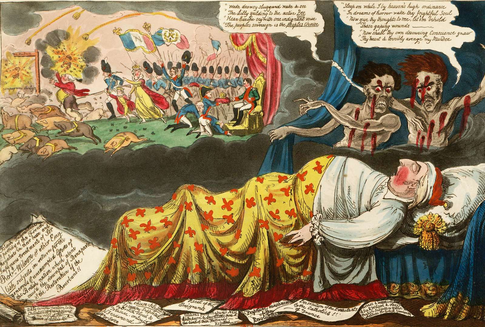 Cruikshank, R - 1816 - Terror Dreams Pussel online