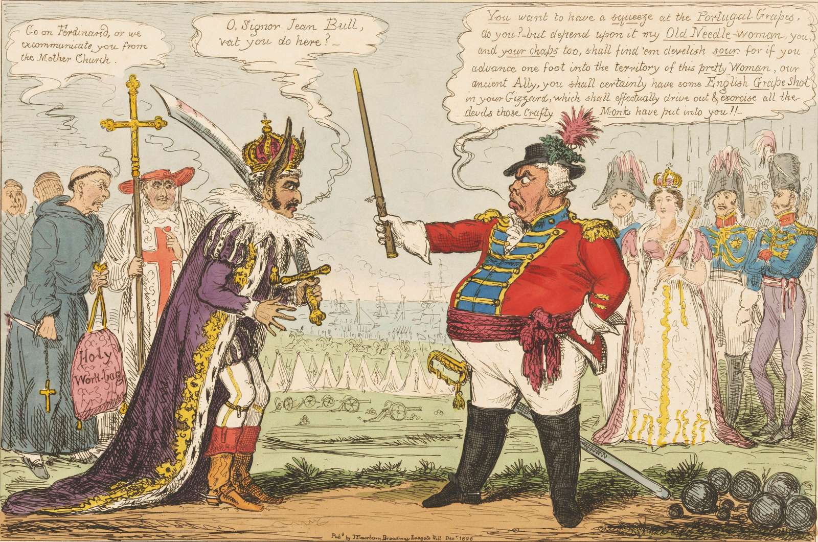 Cruikshank, R - 1826 - Portugalia kontra Hiszpania puzzle online