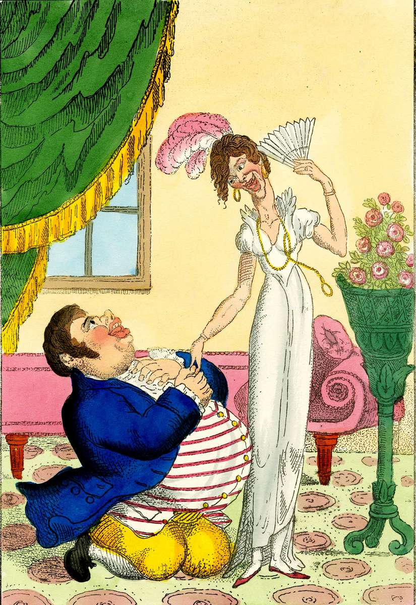 Cruikshank, G - 1818 - L'idropisia onora la consunzione puzzle online
