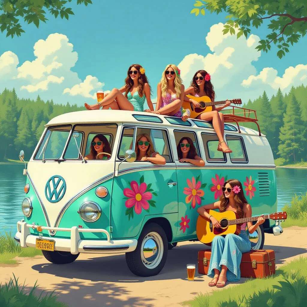 Hippies. online puzzle