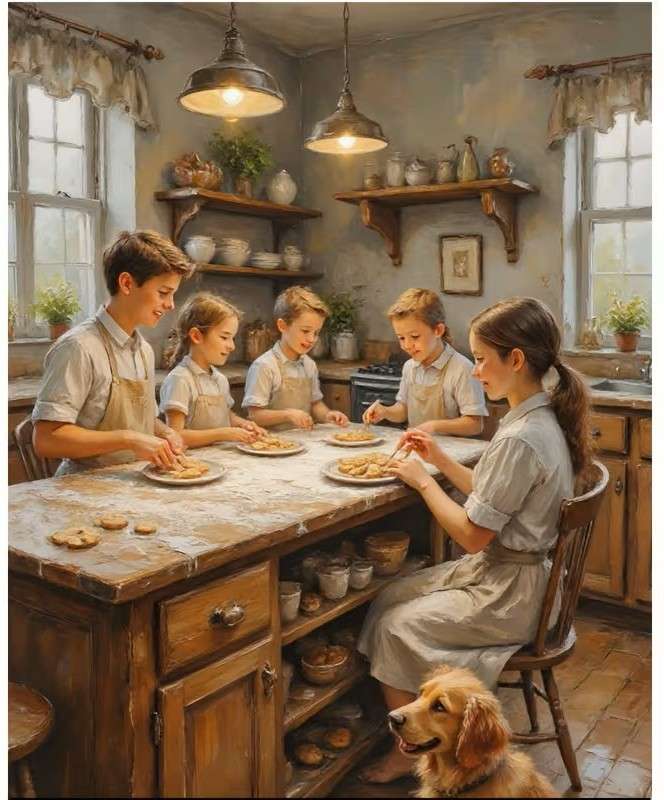 kitchen full of children online puzzle