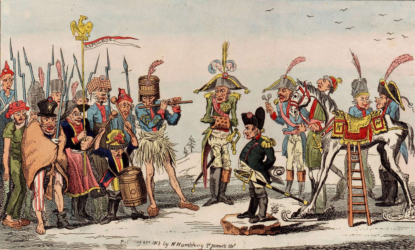 Cruikshank, G -1813- French military display online puzzle