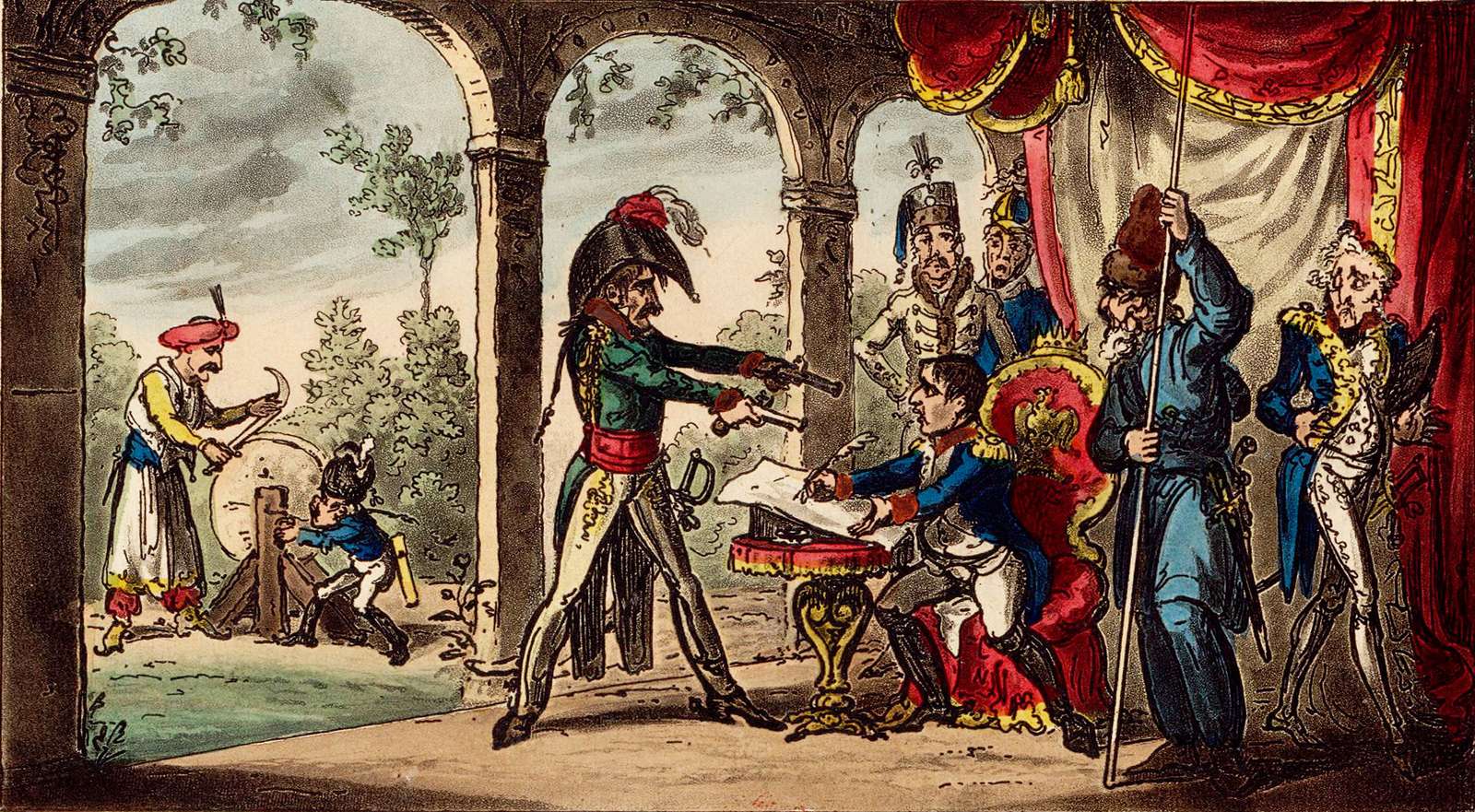 Cruikshank, G -1815- Signing the abdication jigsaw puzzle online