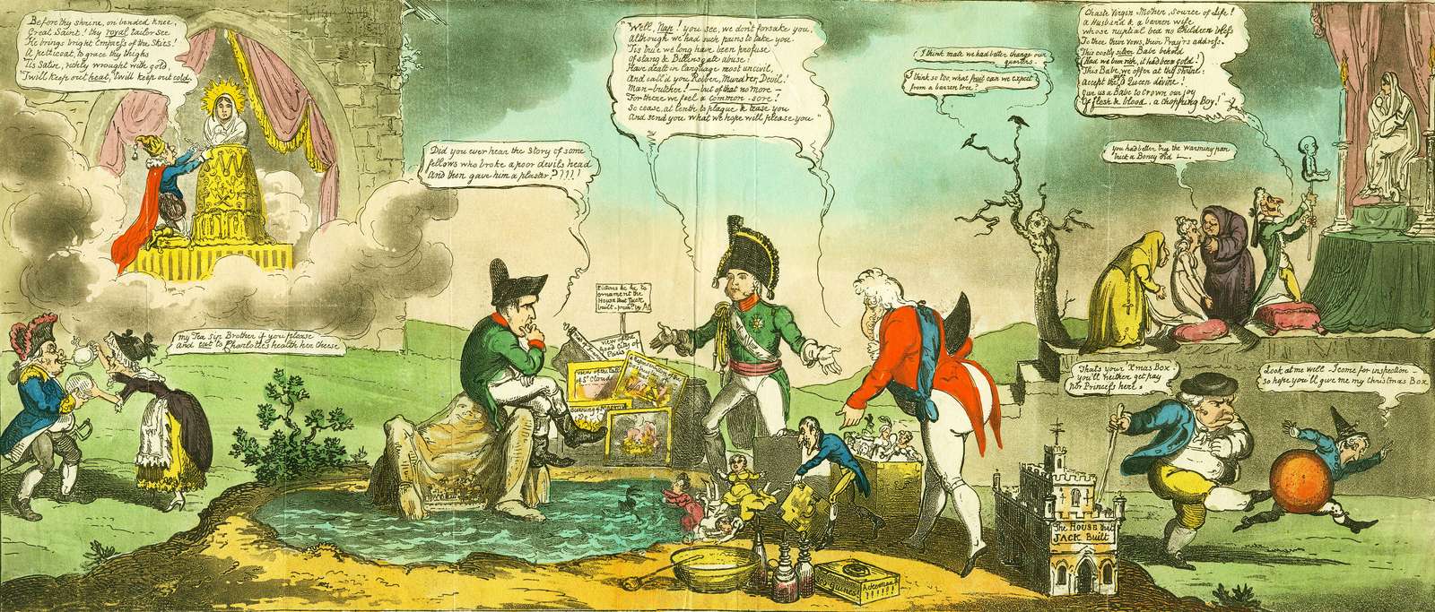 Cruikshank, G -1816- Königliche Weihnachtspäckchen Online-Puzzle