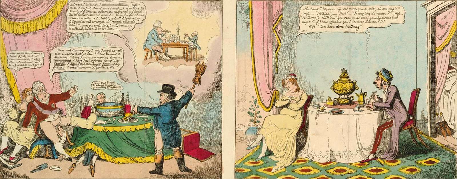 Cruikshank, G -1816- Ökonomie und Vorfreude Puzzlespiel online