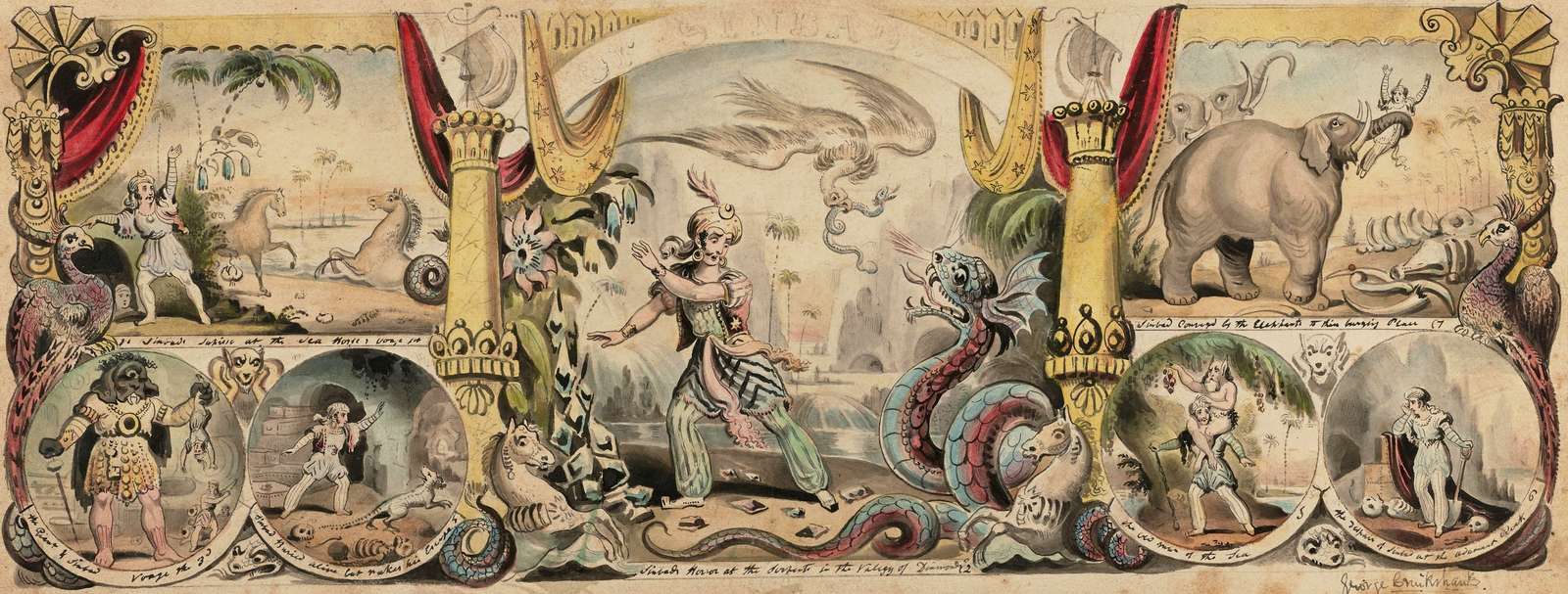 Cruikshank, G -1821- Sinbad's Travels jigsaw puzzle online