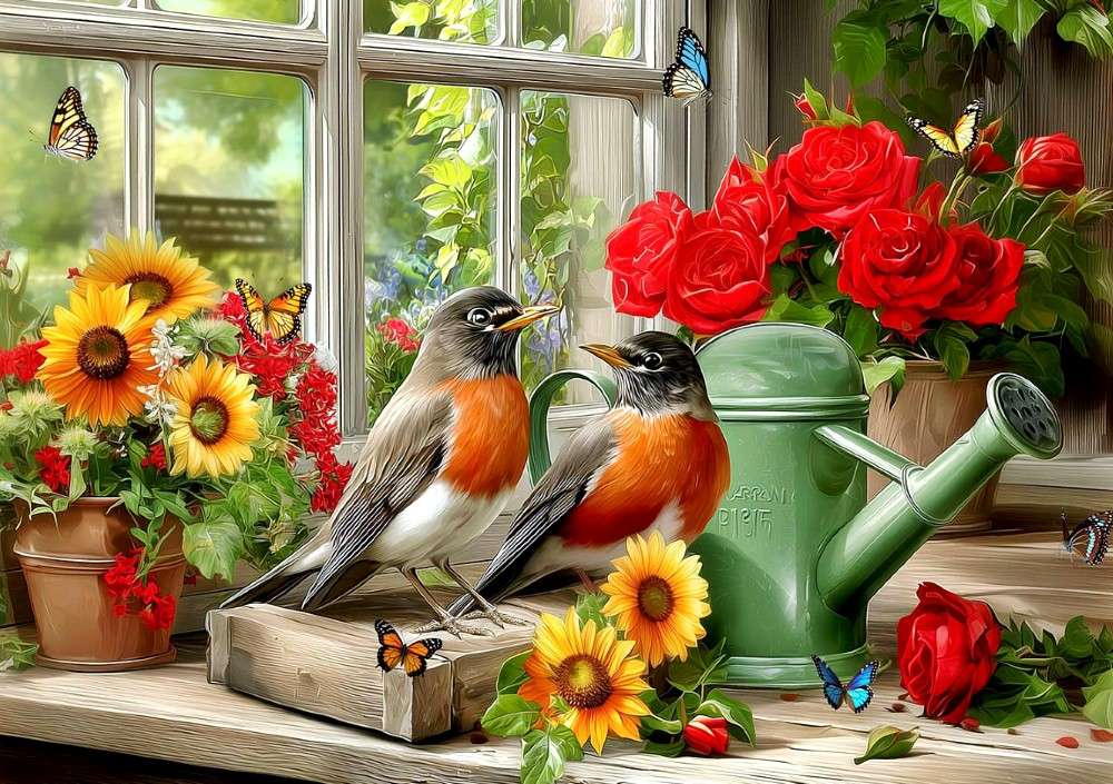 Poleiro de peitoril de janela quebra-cabeças online