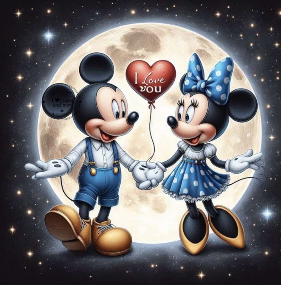 Mickey en Minnie vieren Valentijnsdag online puzzel