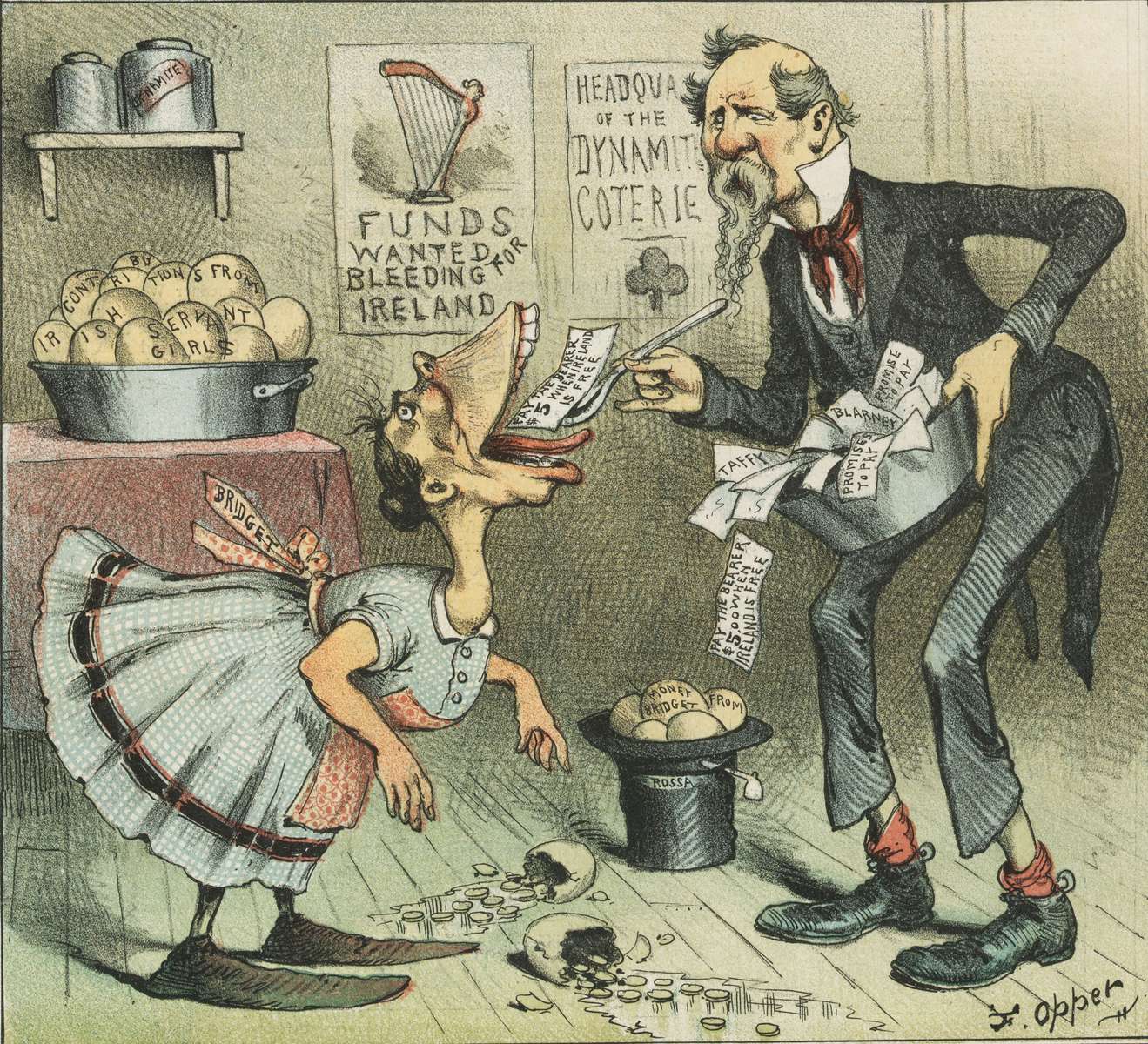 Burr Opper -22-08-1883- De gans legt gouden eieren legpuzzel online