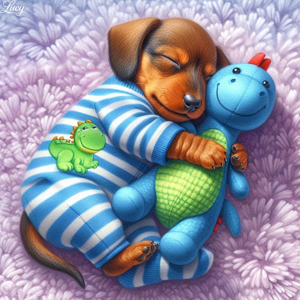 Ein kleiner brauner Dackelwelpe Puzzlespiel online