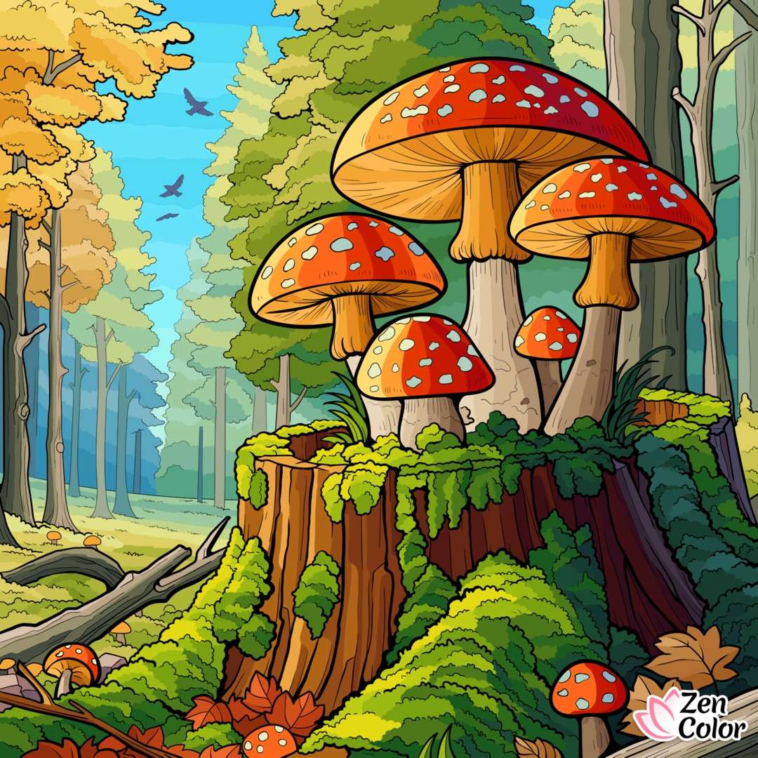 amaniden, bospaddestoelen online puzzel