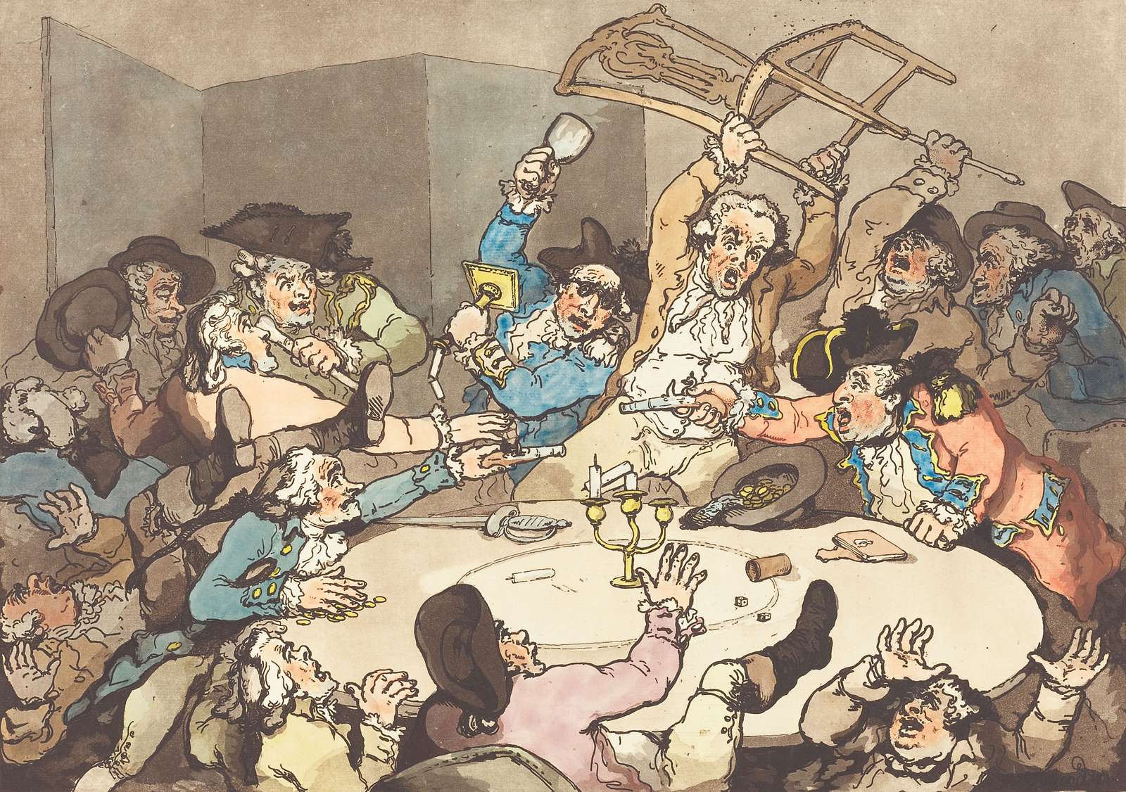 Rowlandson T -1787- Calcio sul tavolo puzzle online