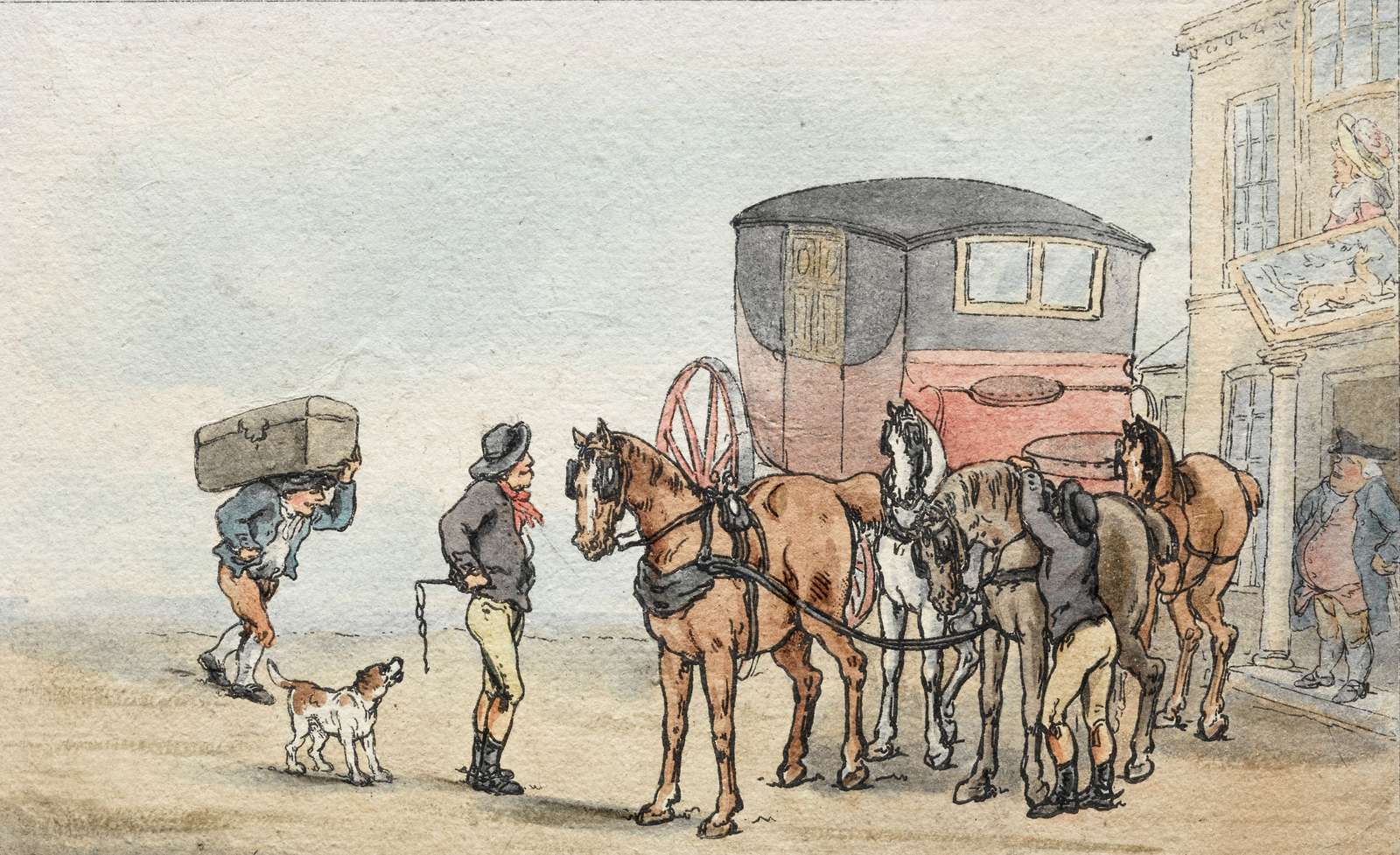 Rowlandson T -1787- diligenza al White Hart Inn puzzle online