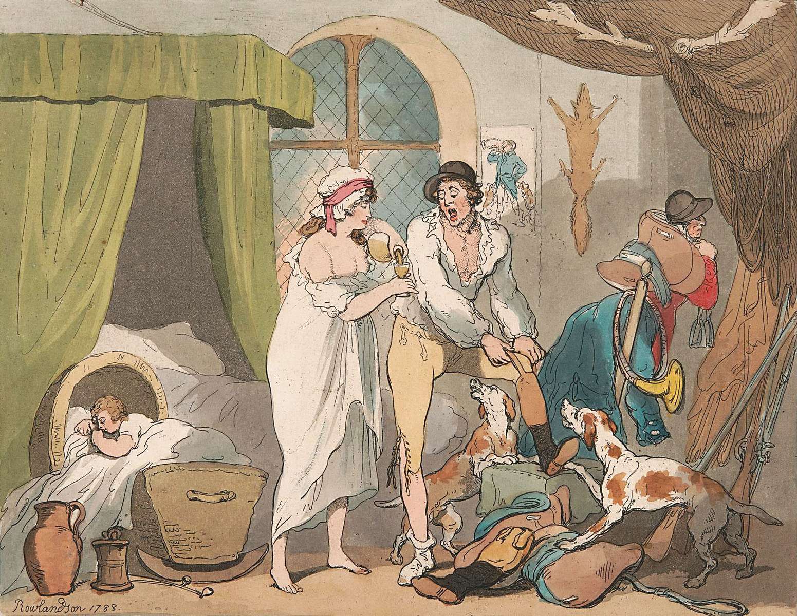 Rowlandson T -1788- Le quattro in città-2 puzzle online