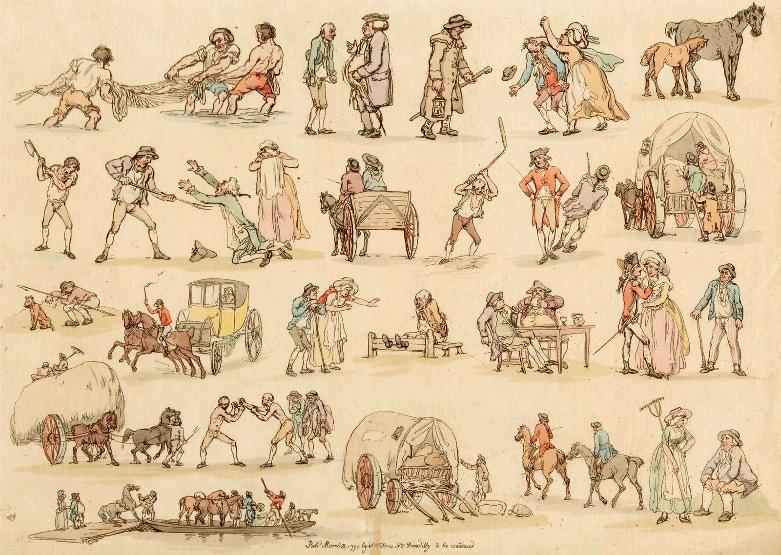 Rowlandson T -1790- Oamenii din secolul al XVIII-lea. puzzle online