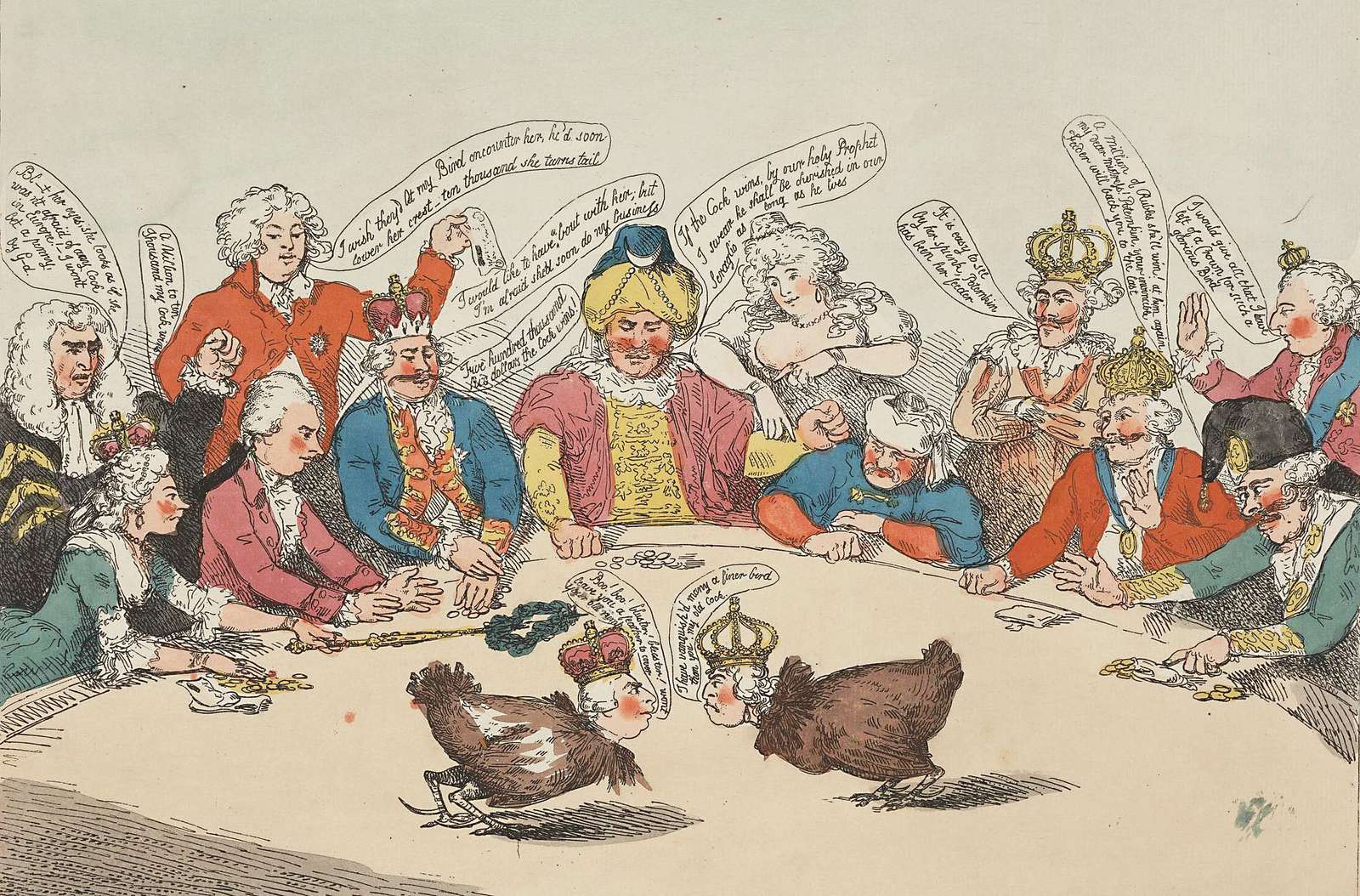 Rowlandson T -1791- Hahnenkamp britanic-rus jigsaw puzzle online