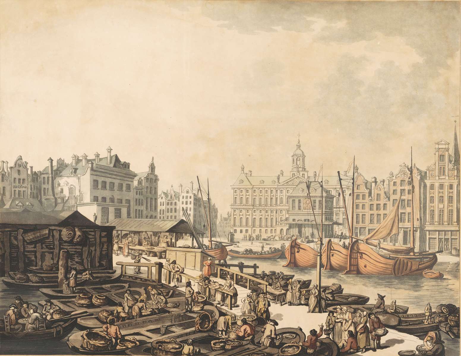 Rowlandson T -1797- Fish Market, Amsterdam online puzzle