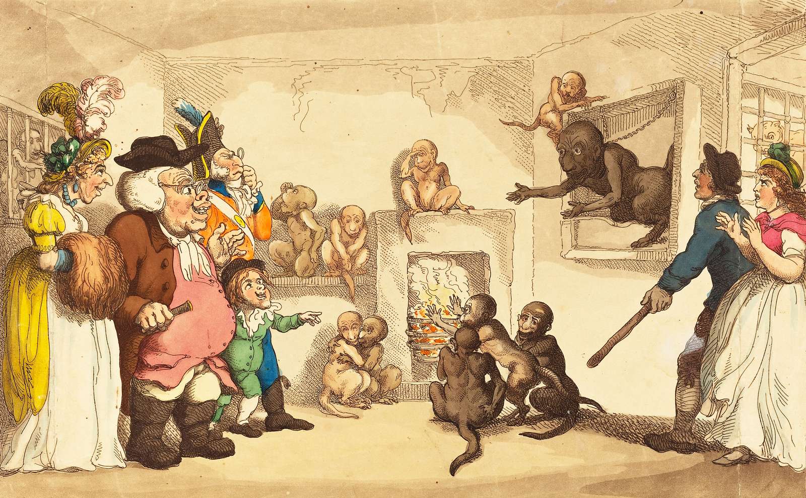 Rowlandson T -1799- Monkey Room in the Tower jigsaw puzzle online
