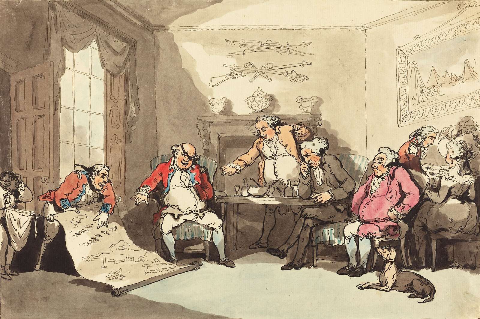Rowlandson T -1799- military meeting online puzzle