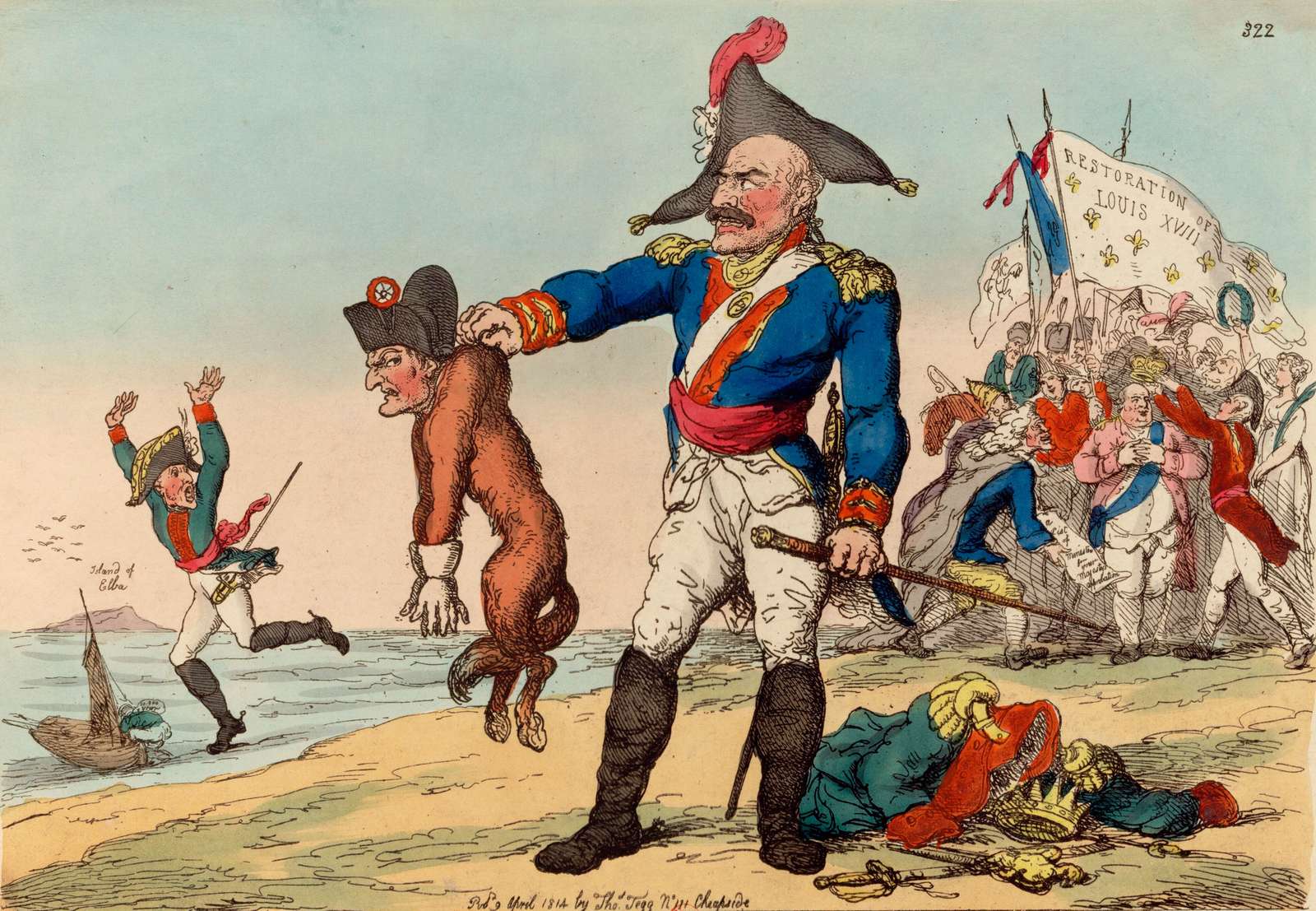 Rowlandson T -1814- Blücher costringe all'abdicazione puzzle online