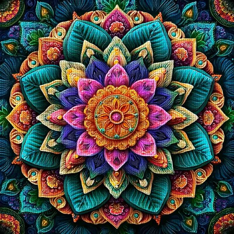 Colored mandala jigsaw puzzle online